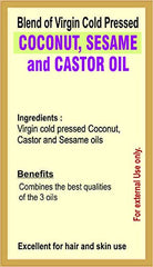 Blend Of Coconut, Castor And Sesame Oil