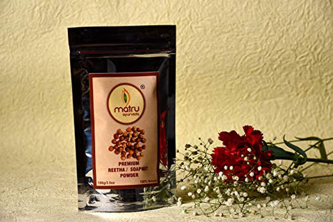 Matru Ayurveda Reetha/Soapnut Powder for Hair Wash 100 Grams