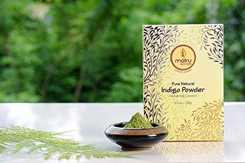 MATRU AYURVEDA Pure Natural Indian Indigo Leaves Powder