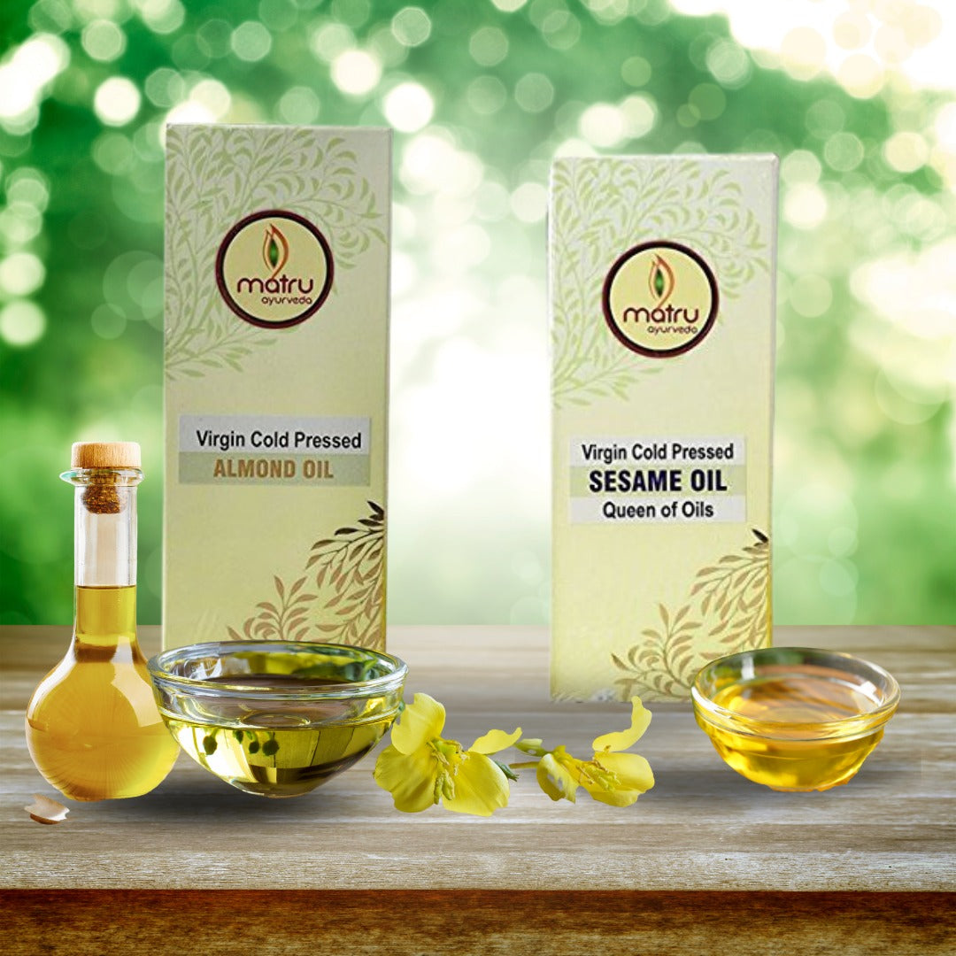 VIRGIN COLD PRESSED ALMOND AND SESAME OIL COMBO